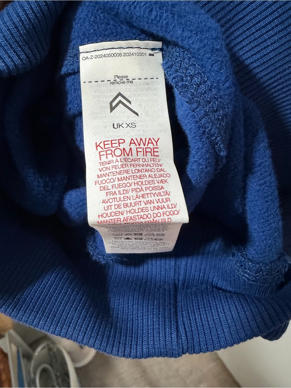 NWOT Oner Active Raw Lounge Oversized Hoodie in Washed Vintage Blue - Picture 8 of 10